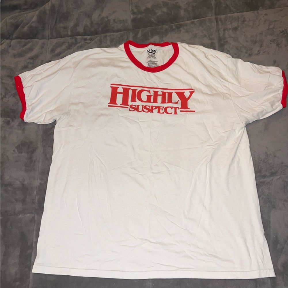 2XL Highly Suspect Ringer Tee Stranger Things Inspired NWOT Plus Size Band Merch